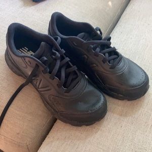 Boys New Balance Solid Black Uniform Shoes